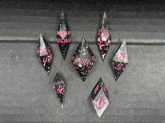 Pink splatter-stabby set